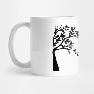 black tree illustration Mug